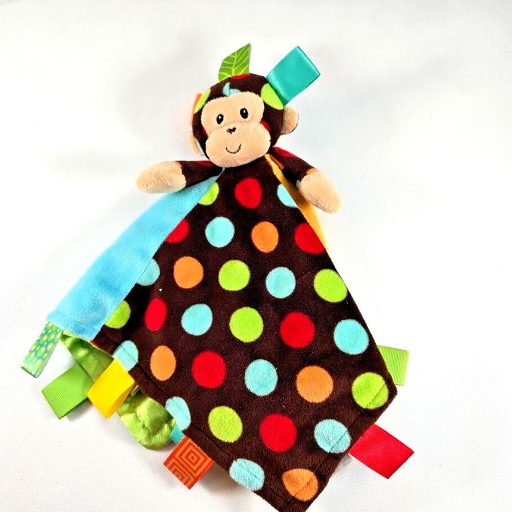 Mary Meyer Taggies Monkey 13x13 Security Blanket Lovey Toy Soft Baby Comforter